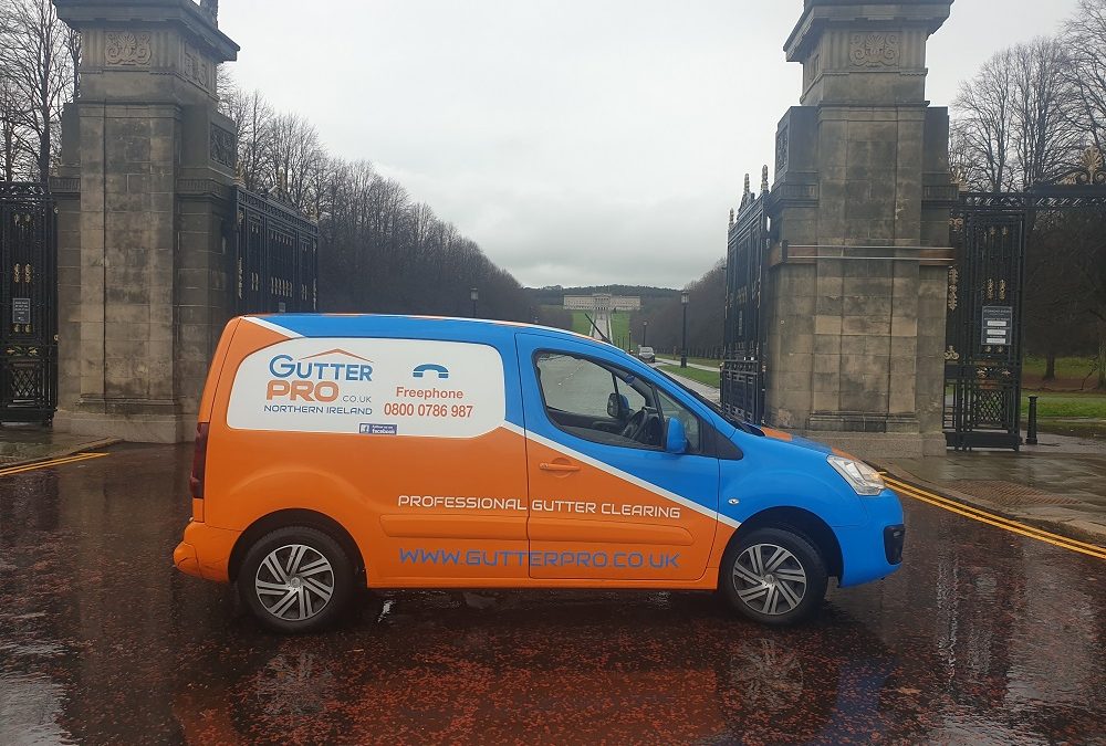 Gutter Cleaning van in Belfast